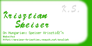 krisztian speiser business card